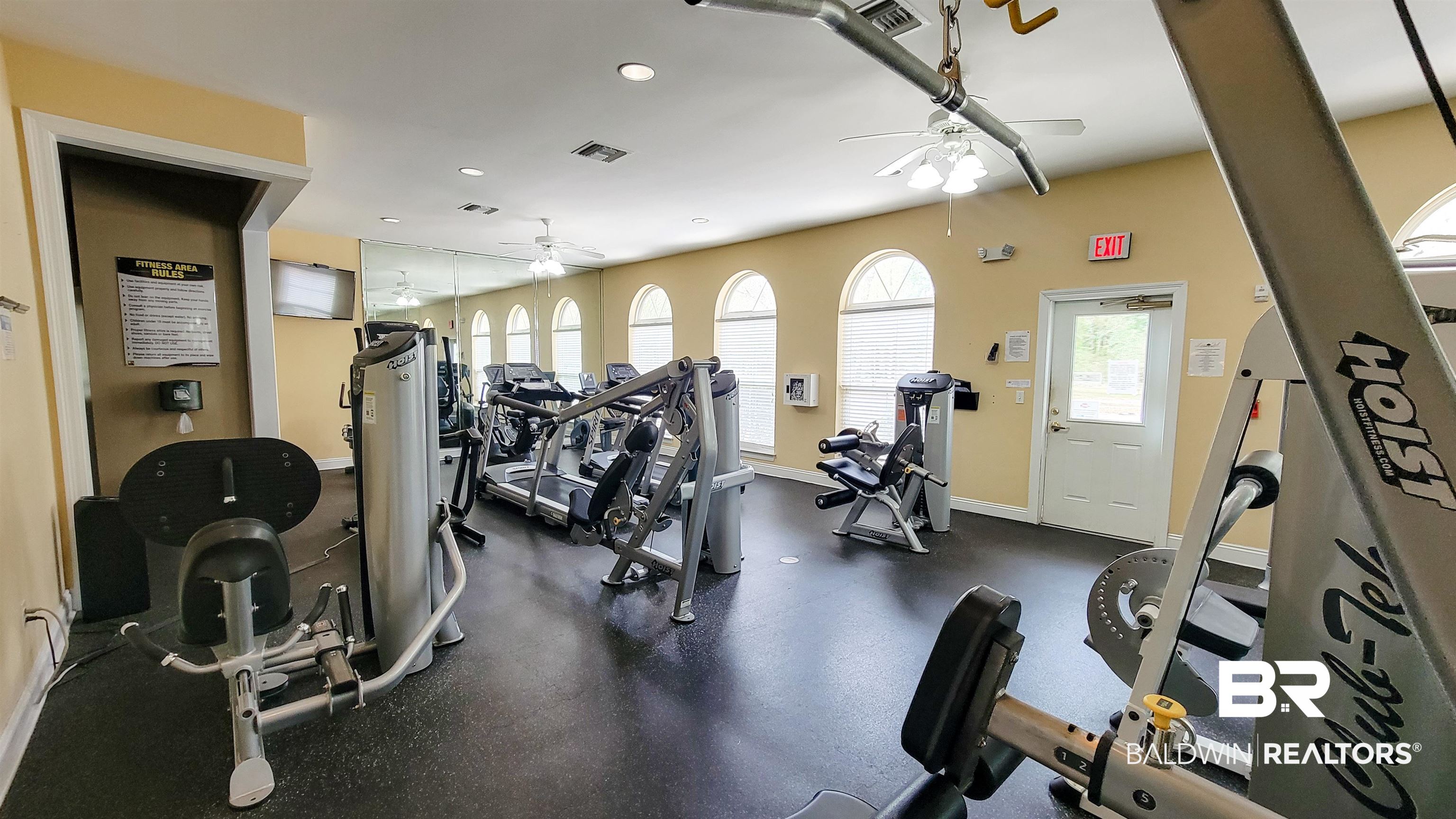 214 Hemingway Loop Foley, AL 36535 - Photo 42 of 67 Exercise room featuring recessed lighting and a ceiling fan