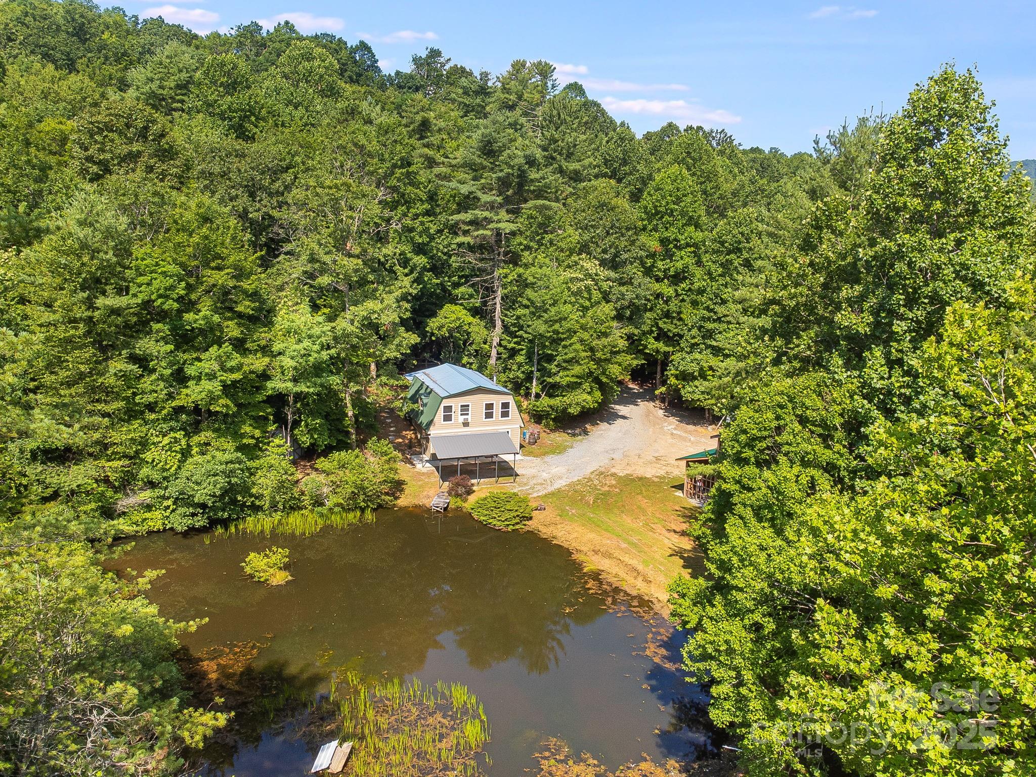 1101 Line Runner Ridge Road Rosman, NC 28772 - Photo 2 of 47 a view of a lake with a house in the background