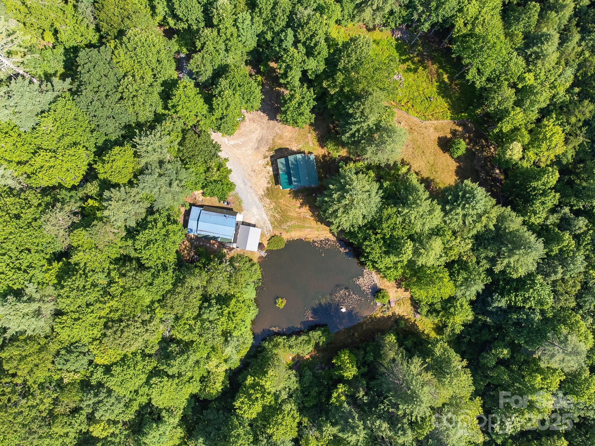 1101 Line Runner Ridge Road Rosman, NC 28772 - Photo 45 of 47 an aerial view of residential house with outdoor space and trees all around