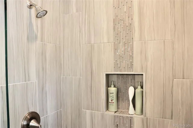 a close view of shower