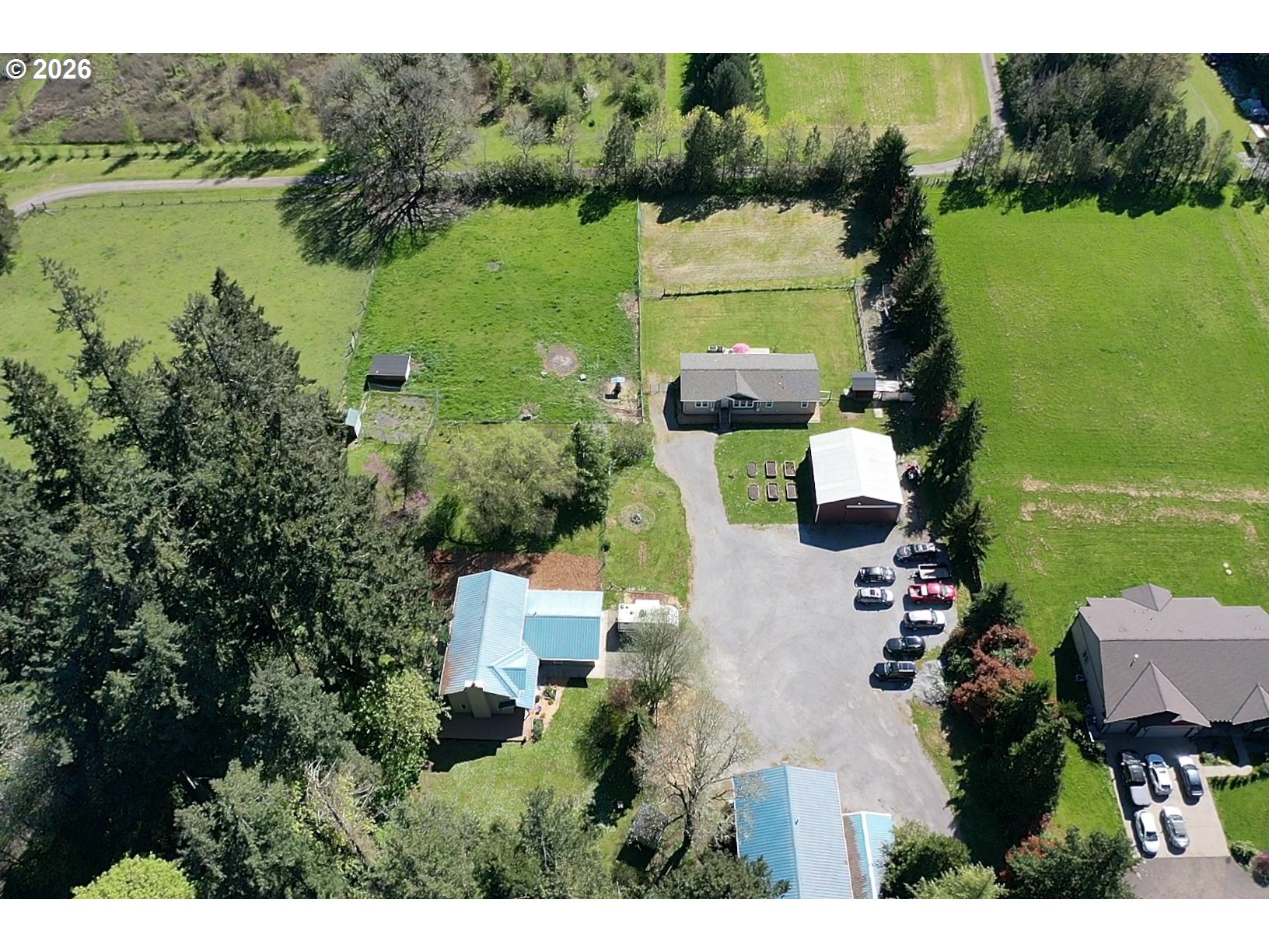 23032 Northeast Hagey Road Dundee, OR 97115 - Photo 32 of 42 an aerial view of house with yard swimming pool and outdoor seating