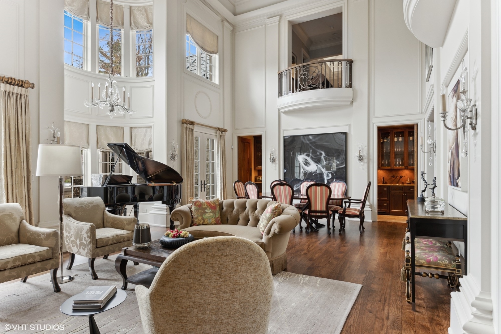 106 Longmeadow Road Winnetka, IL 60093 - Photo 6 of 66 a living room with furniture and a fireplace