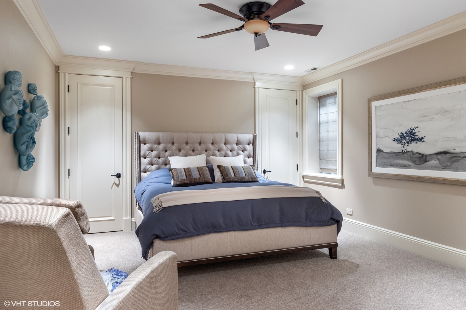 106 Longmeadow Road Winnetka, IL 60093 - Photo 62 of 66 a spacious bedroom with a bed and a window