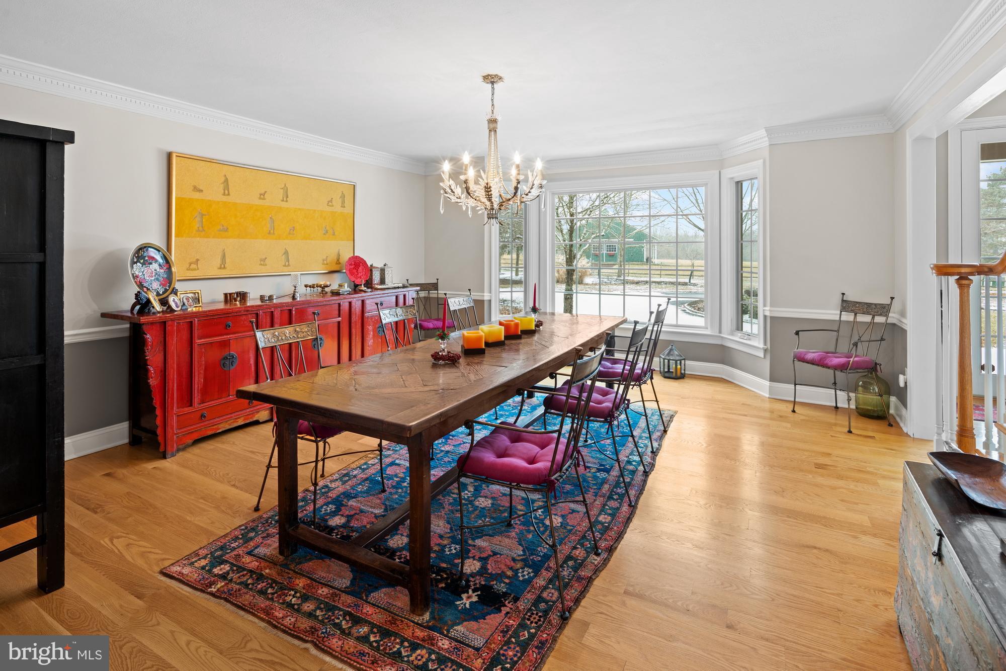 463 Federal City Road Pennington, NJ 08534 - Photo 15 of 47 Dining room overlooking pasture.