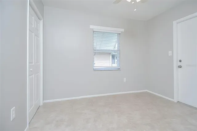 an empty room with a window