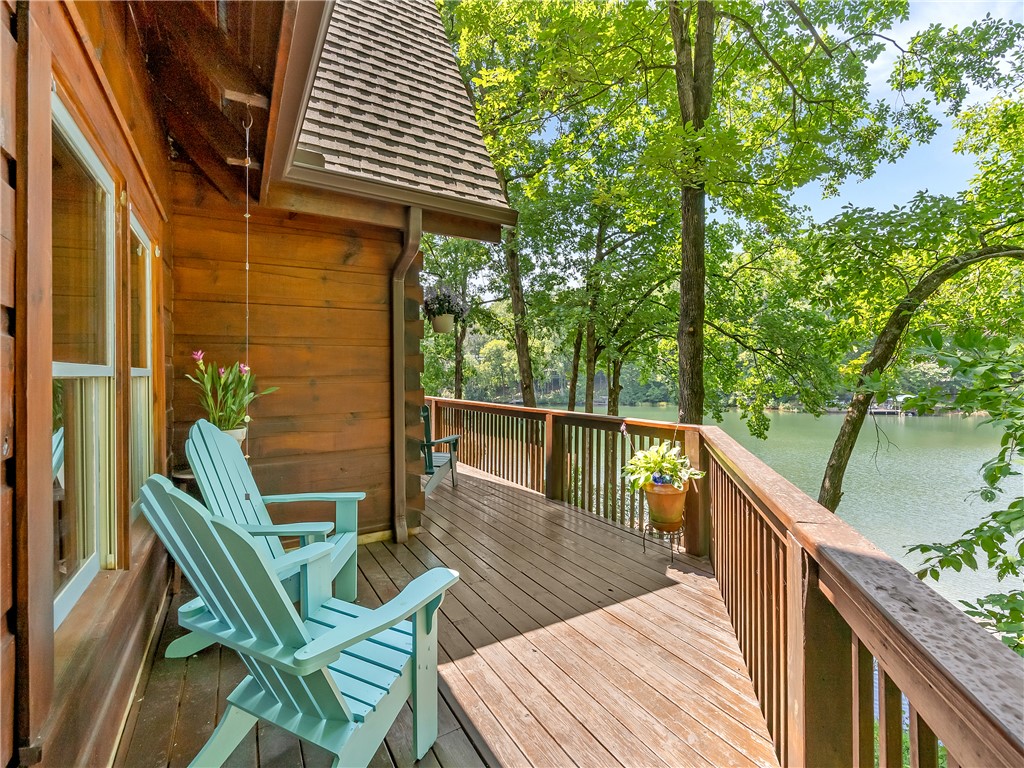 View of lake from patio.