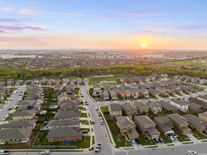 an aerial view of a city