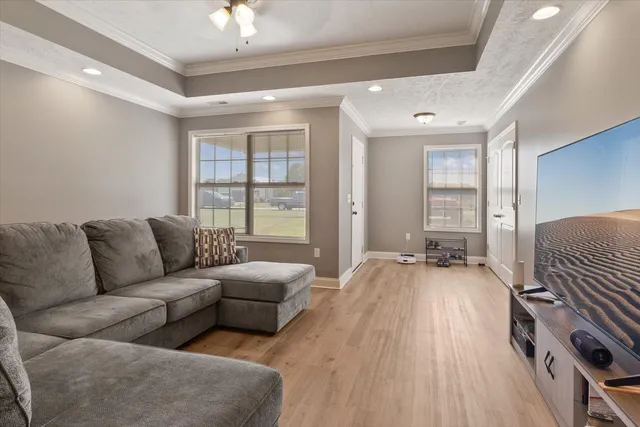 a black and white photo of a room