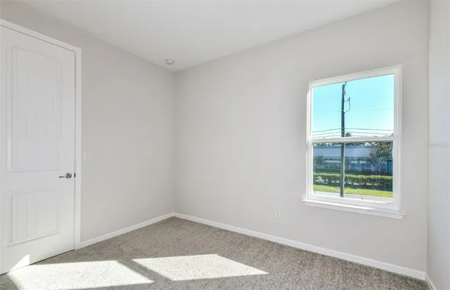 an empty room with a window