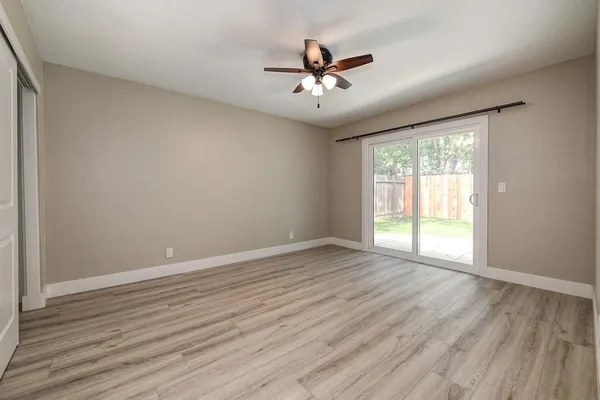 a house view with a garden space