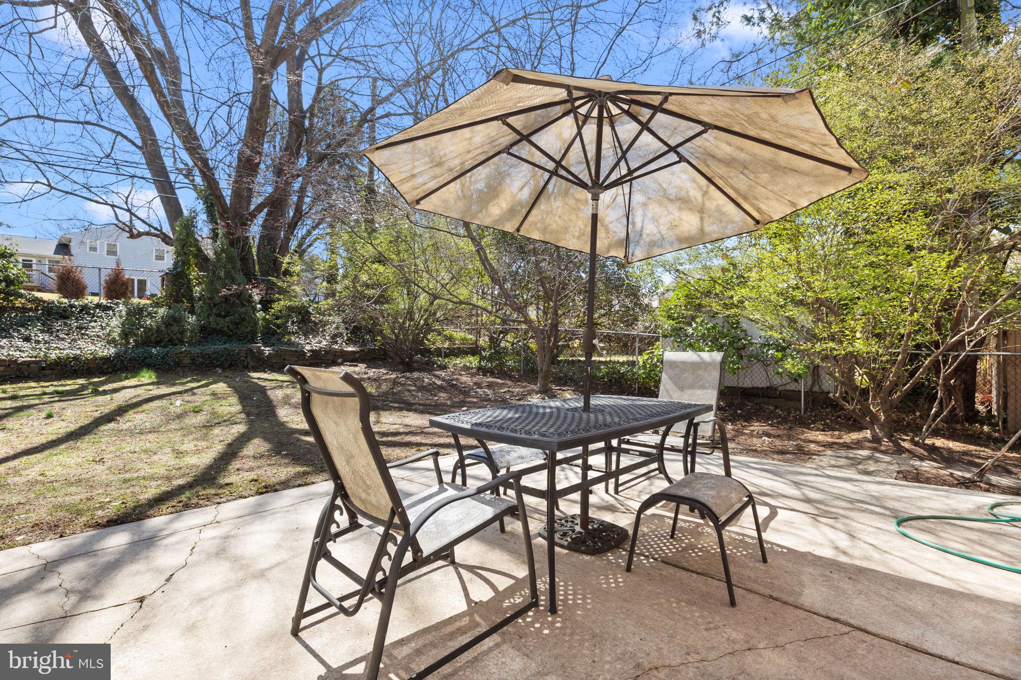 211 Rolling Hill Road Elkins Park, PA 19027 - Photo 36 of 41 a view of patio with chairs and table under an umbrella