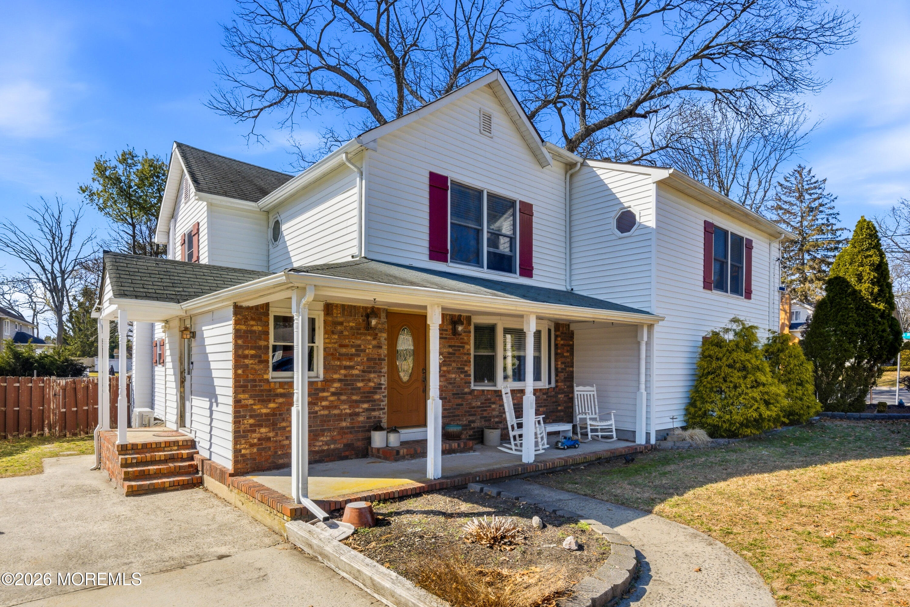 a view of a house with a patio