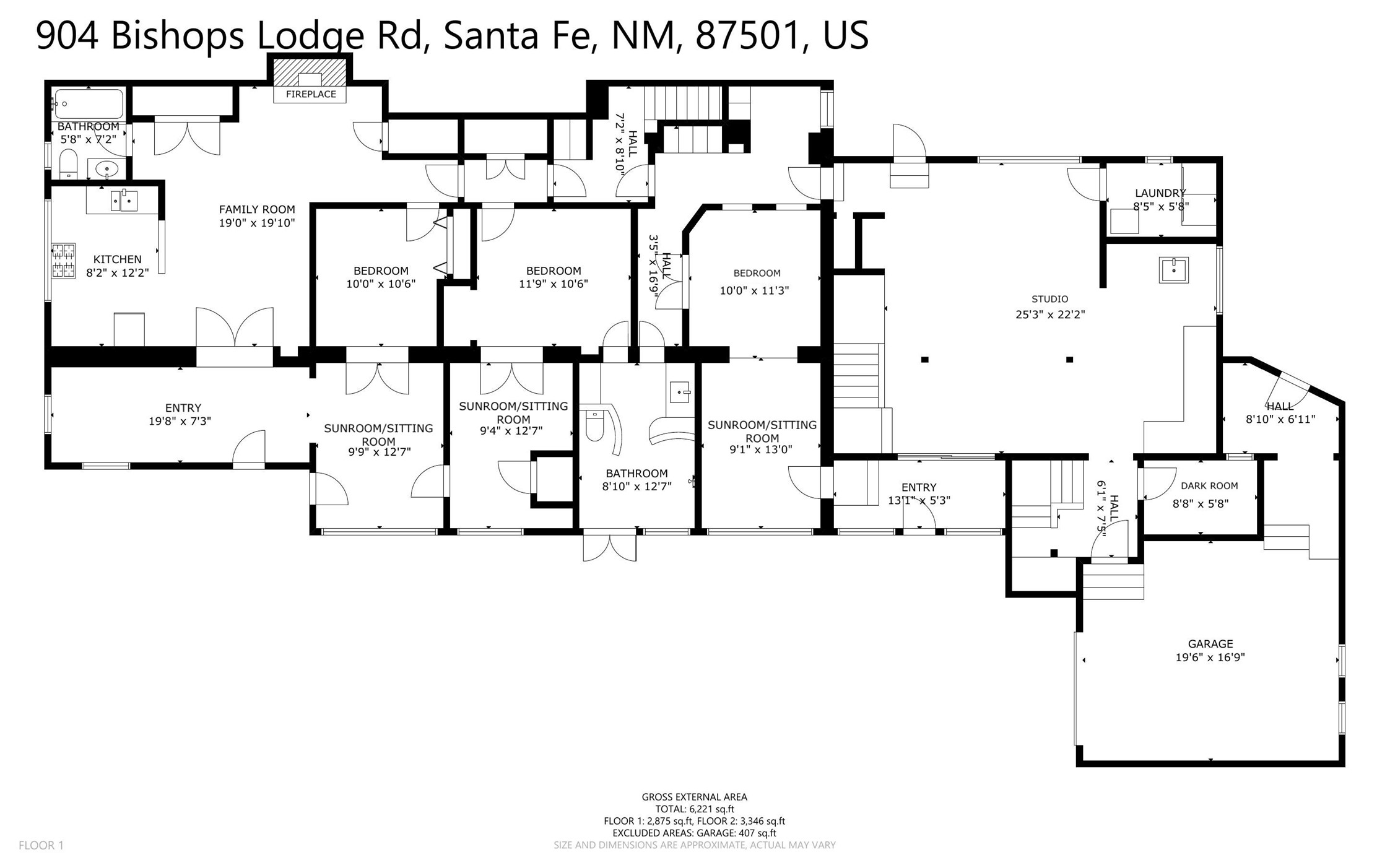 904 Bishops Lodge Road Santa Fe, NM 87501 - Photo 50 of 51 Floorplan for the downstairs