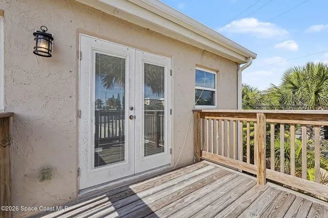 a view of a house with wooden floor