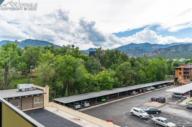 a view of a swimming pool with a yard