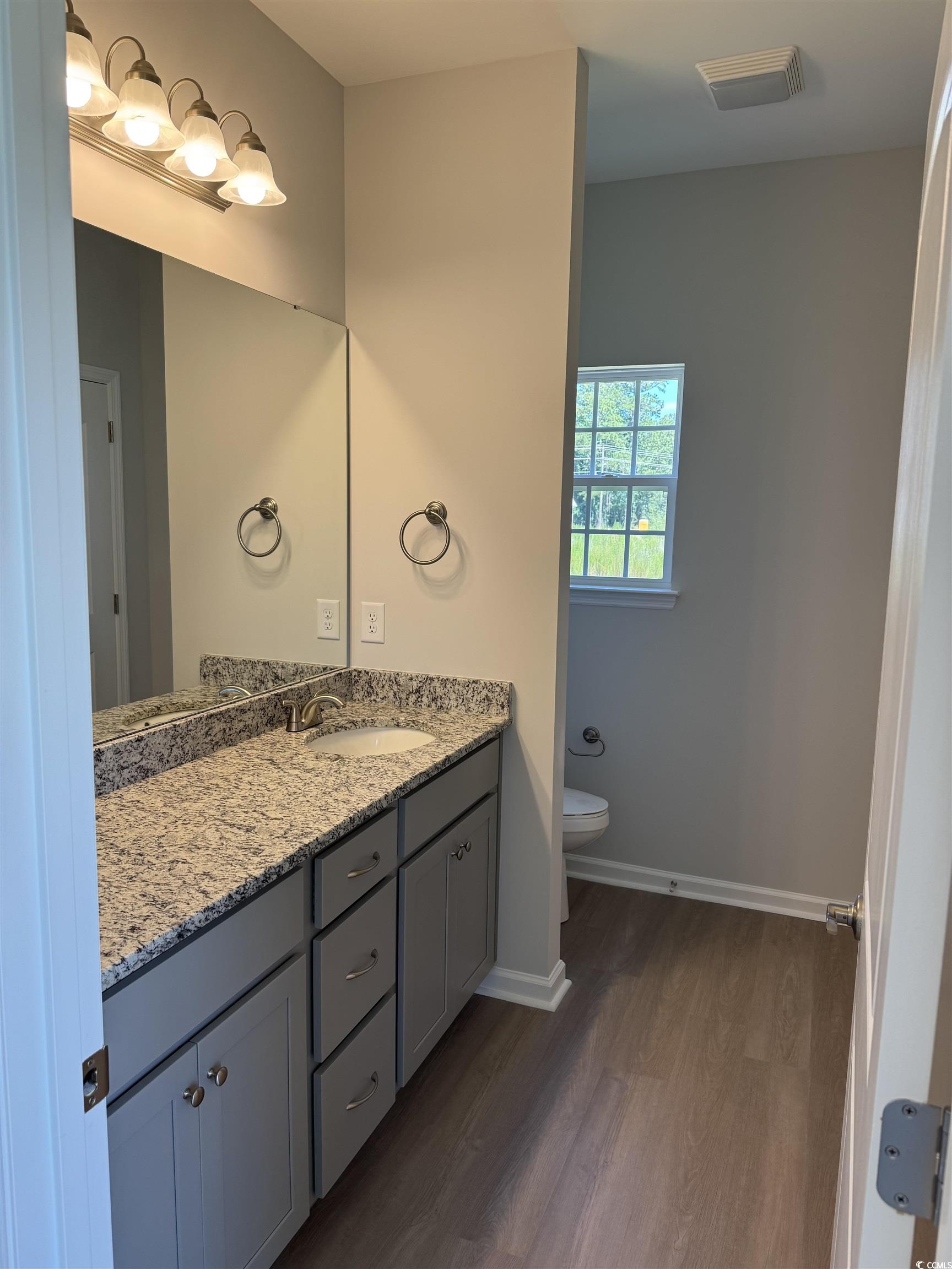 598 Shallow Cv Drive Conway, SC 29527 - Photo 20 of 25 Bathroom featuring dark wood-type flooring and van