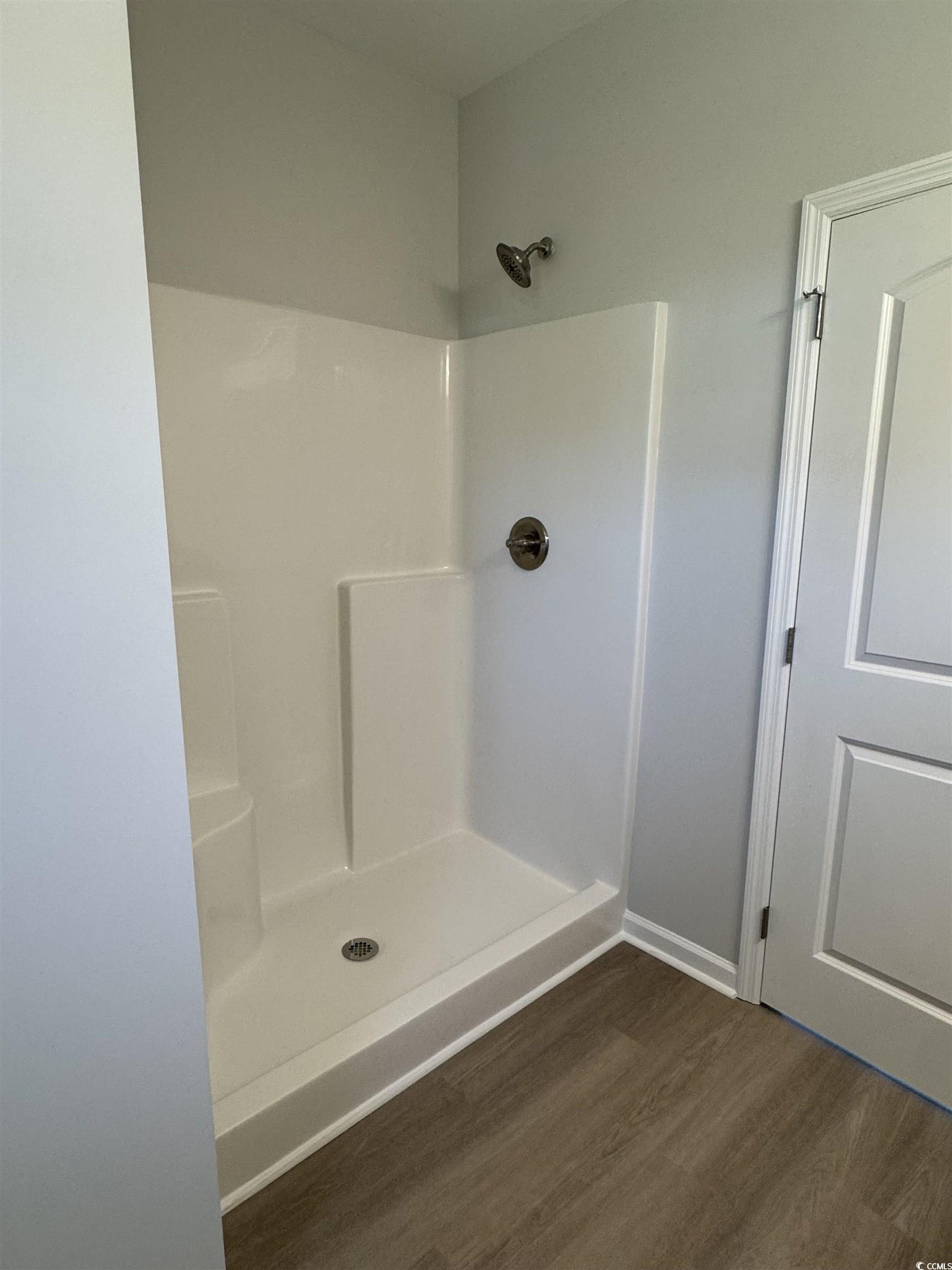 598 Shallow Cv Drive Conway, SC 29527 - Photo 24 of 25 Bathroom featuring a stall shower and dark wood-ty