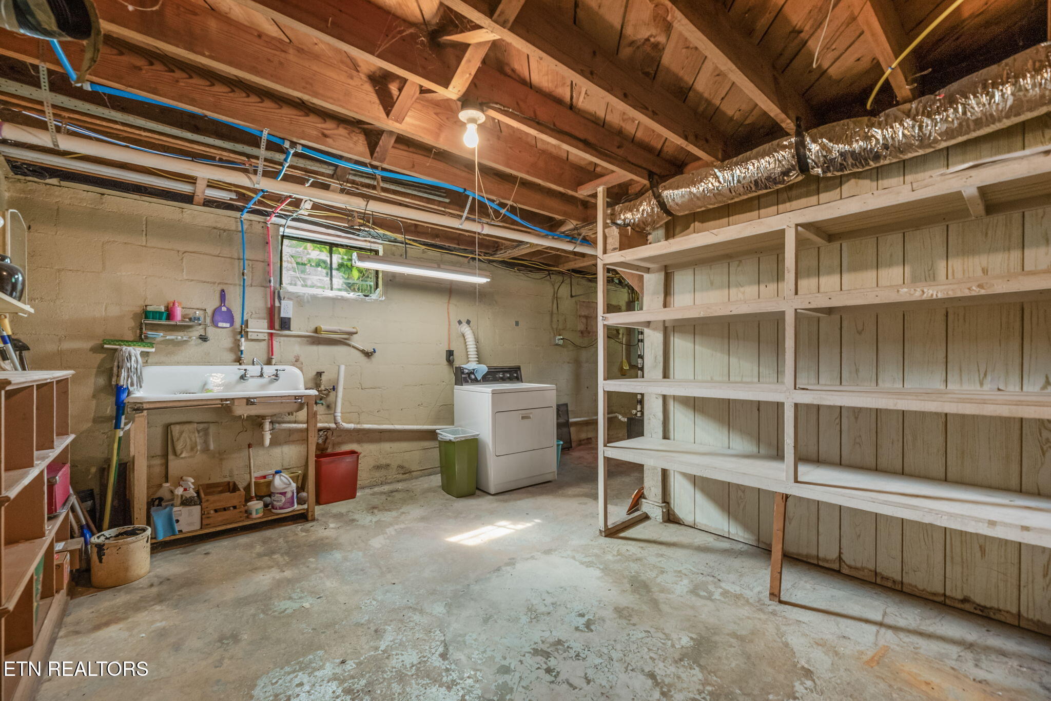 6109 Magazine Road Knoxville, TN 37920 - Photo 19 of 30 19 Basement Area with Sink and Shelving
