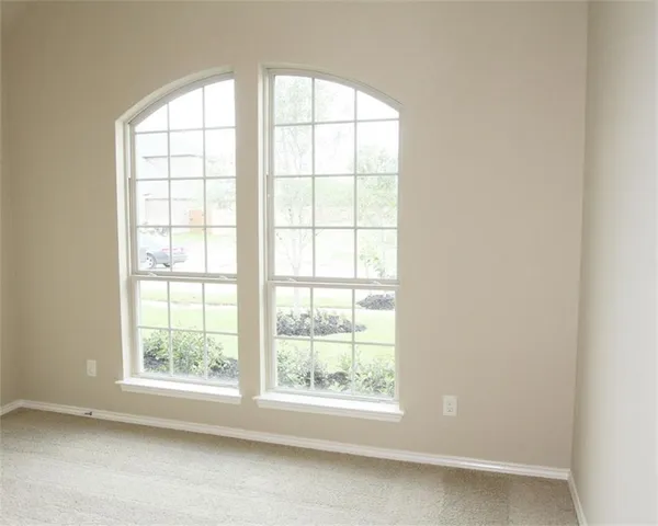 an empty room with a window