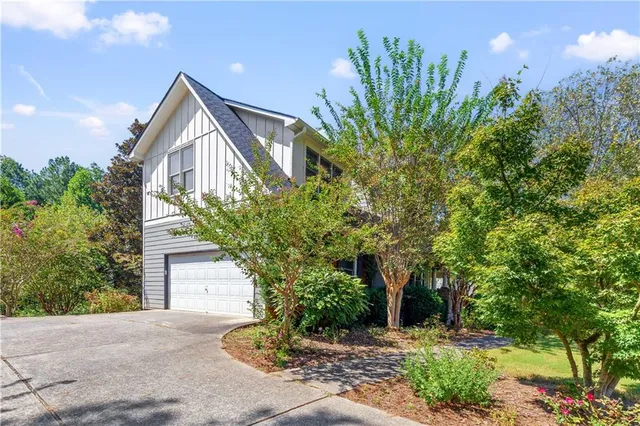 a view of a balcony with wooden floor