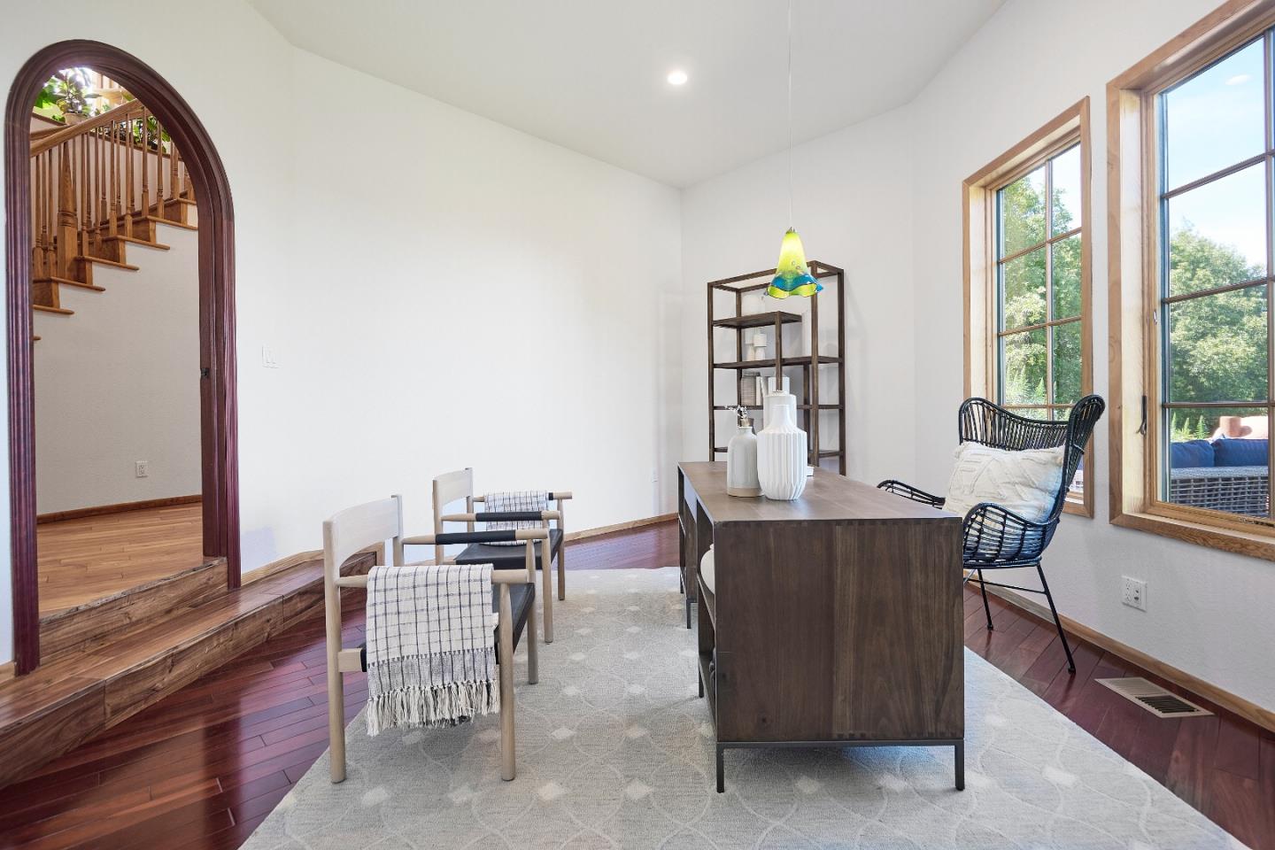 17035 Bohlman Road Saratoga, CA 95070 - Photo 10 of 27 a view of a dining room with furniture and a window