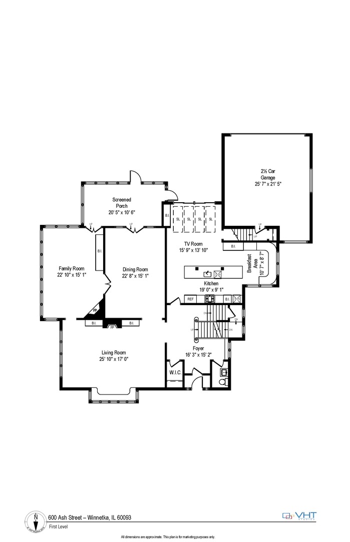 600 Ash Street Winnetka, IL 60093 - Photo 53 of 56 a picture of floor plan