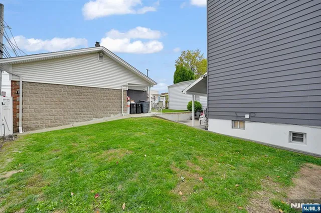 a view of outdoor space yard and garage
