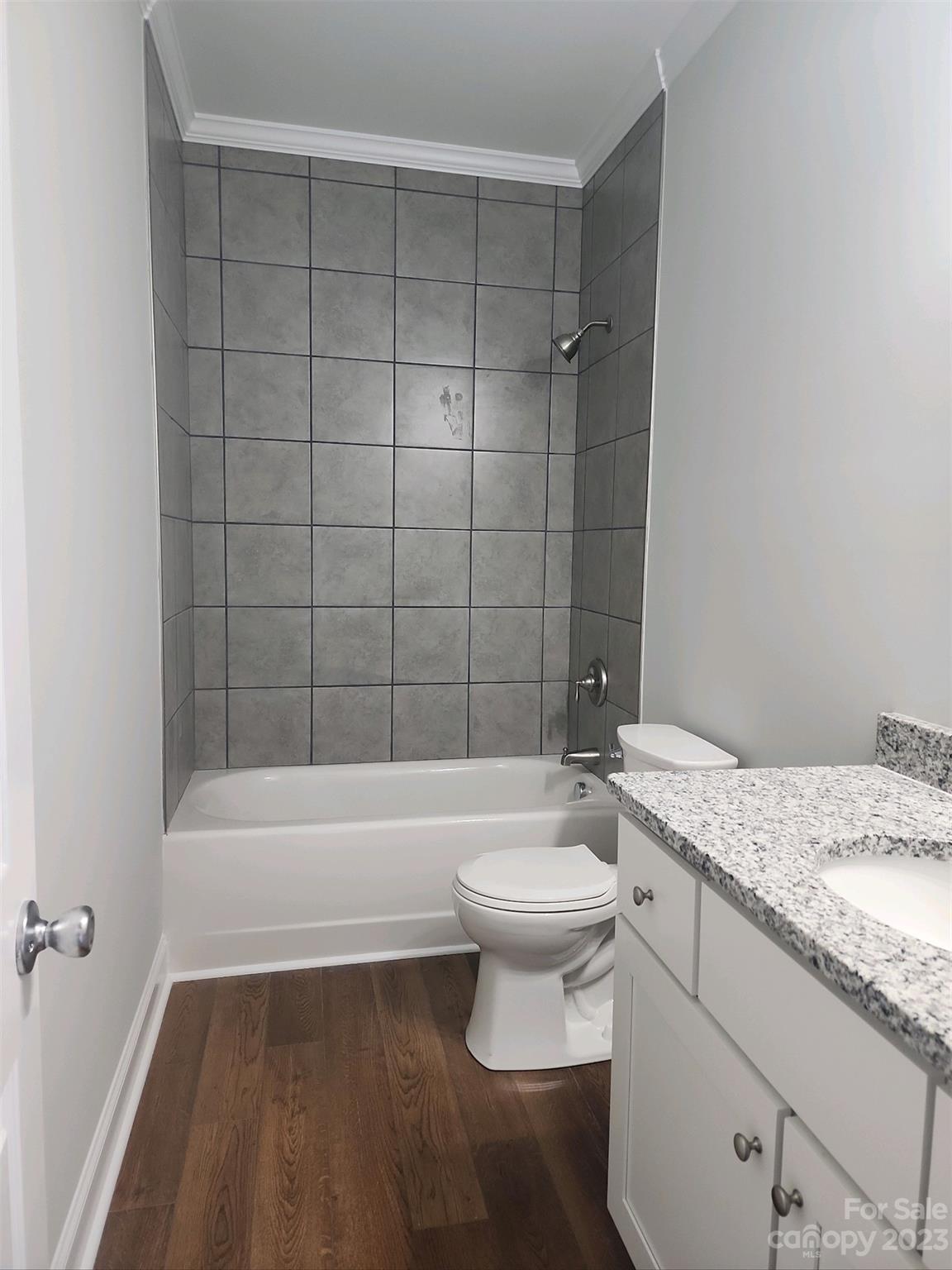 767 Crow Burk Road Pageland, SC 29728 - Photo 12 of 13 a bathroom with a granite countertop bathtub sink vanity mirror and toilet