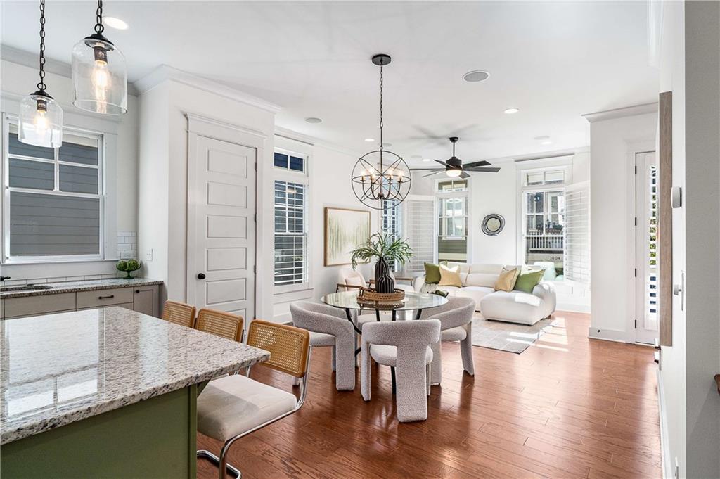 2003 Hibernia Bend Decatur, GA 30030 - Photo 12 of 52 a view of a dining room with furniture window and wooden floor