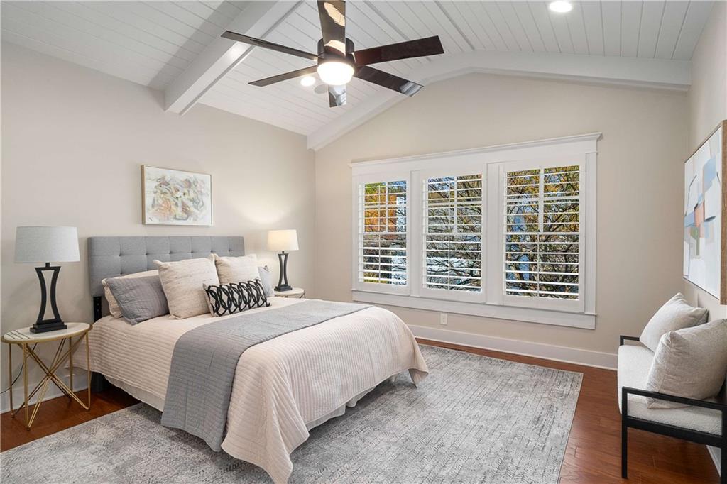 2003 Hibernia Bend Decatur, GA 30030 - Photo 27 of 52 a bedroom with a large bed and a large window
