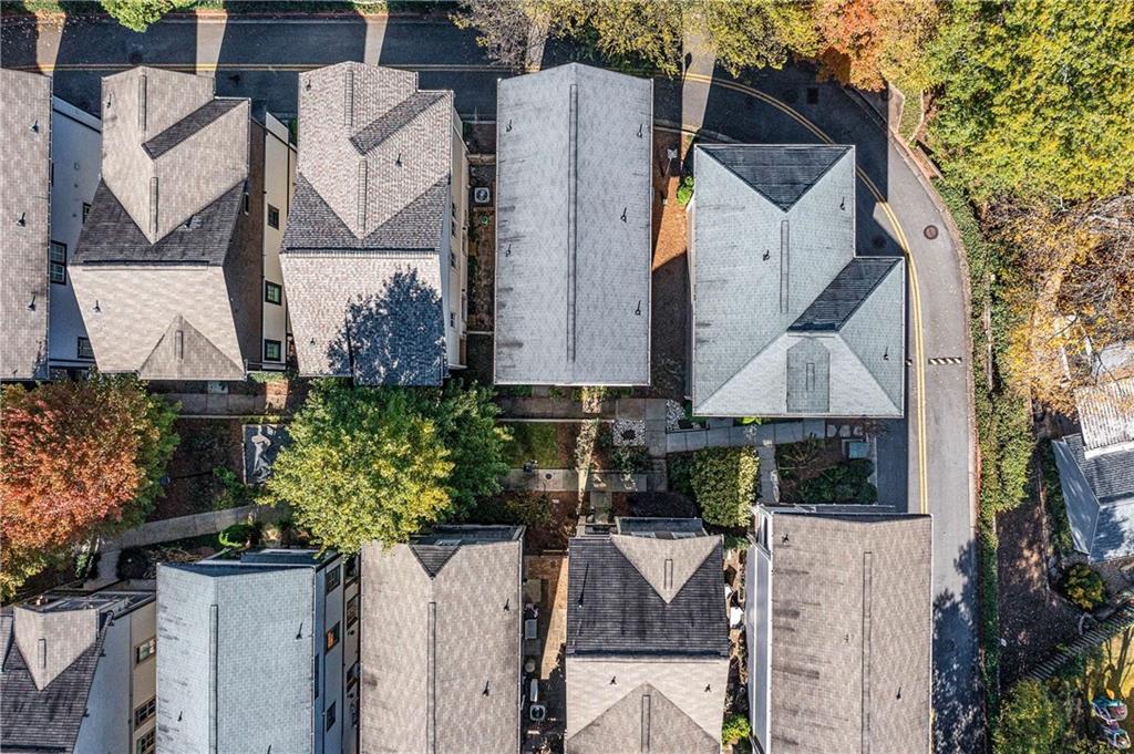 2003 Hibernia Bend Decatur, GA 30030 - Photo 47 of 52 an aerial view of a house with large trees and plants
