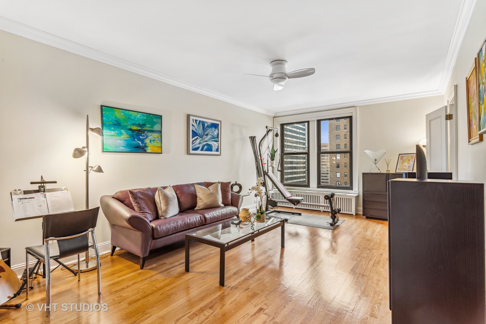 3100 North Sheridan Road, Unit 8B Chicago, IL 60657 - Photo 19 of 28 a living room with furniture and a large window