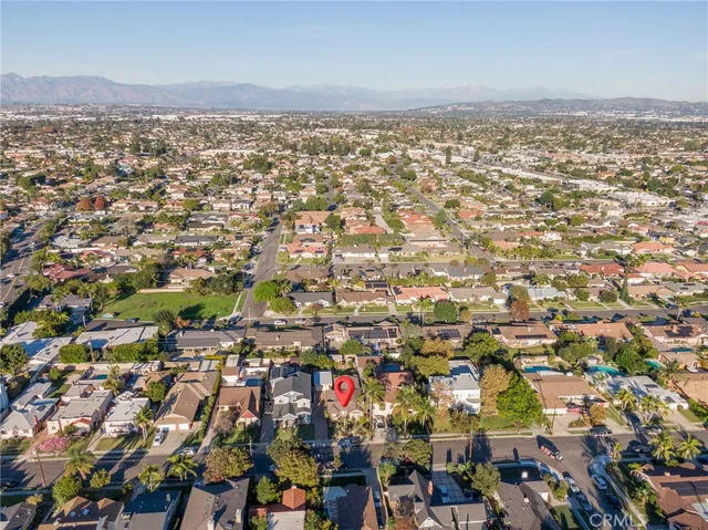 an aerial view of multiple house