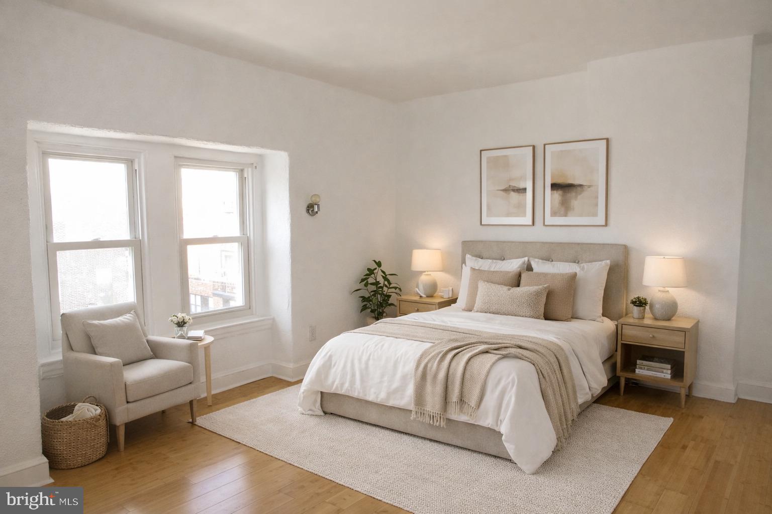 356 East Walnut Lane, Unit 3 Philadelphia, PA 19144 - Photo 15 of 18 virtual staging of bedroom