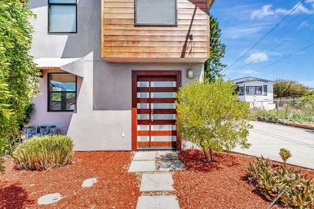 a front view of a house