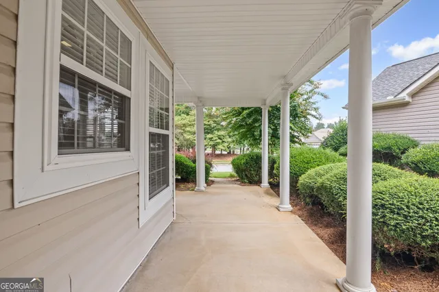 a house view with a garden space