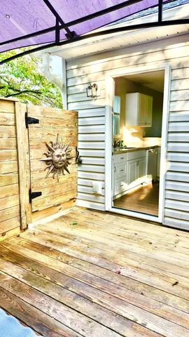 a view of a outdoor space with lounge chair