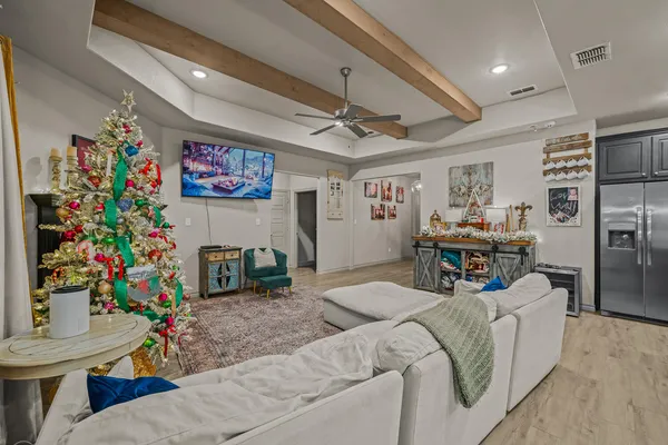 a outdoor space with furniture