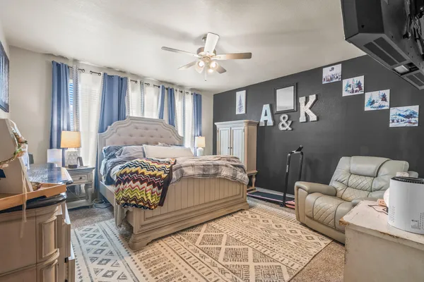 a bathroom with a double vanity sink and mirror