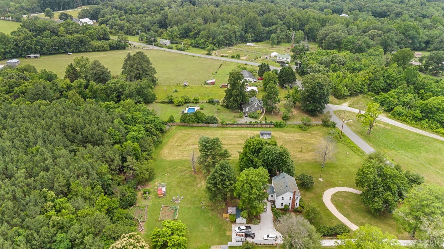 65 Phoenix Road Arrington, VA 22922 - Photo 38 of 58 an aerial view of residential house with outdoor space and swimming pool