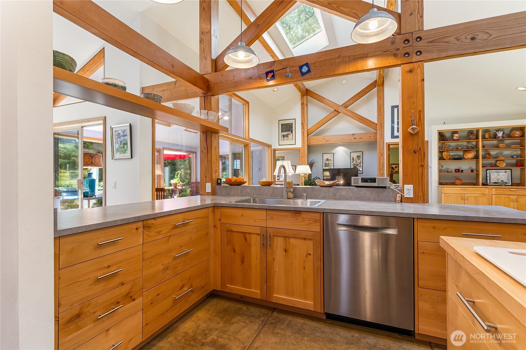 2490 Goshen Road Bellingham, WA 98226 - Photo 12 of 40 a kitchen with stainless steel appliances granite countertop a stove and a large window