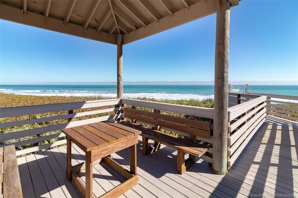 1701 Northeast Ocean Boulevard, Unit 103 Stuart, FL 34996 - Photo 8 of 46 a view of a balcony with an ocean view