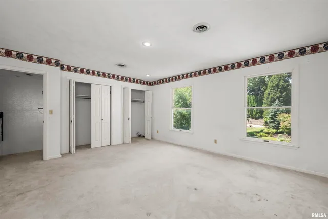 a view of small space with racks on the wall