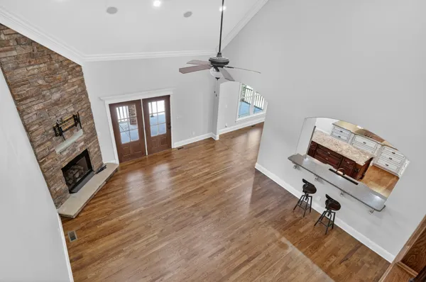 a view of a livingroom with a furniture