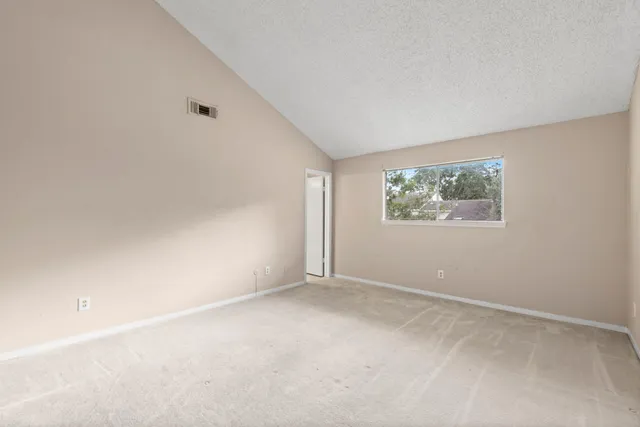 an empty room with a window