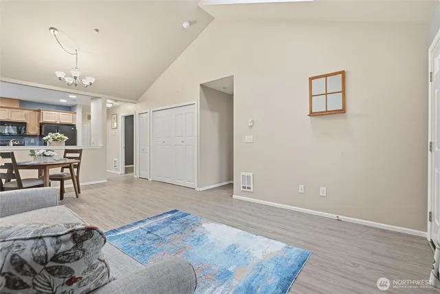 a living room with furniture and window