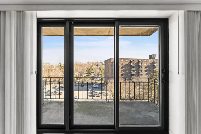 a view of city from balcony