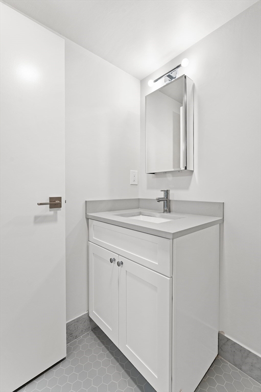 275 Main Street, Unit 404 Watertown, MA 02472 - Photo 24 of 39 a bathroom with a sink vanity and a mirror