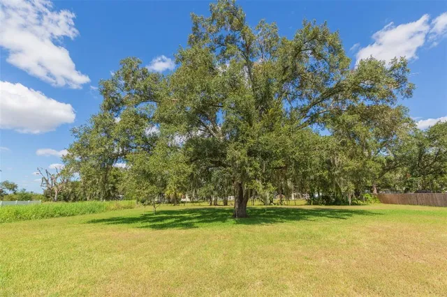 a view of a golf course with a lake