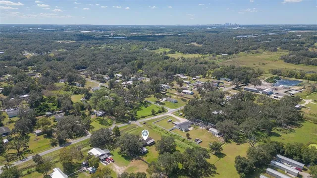 a view of city and mountain